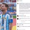 Messi envia carta a torcedores da Argentina lamentando o vice: “Levará tempo para cicatrizar”