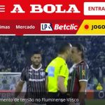 Imprensa internacional repercute peitada de árbitro em Canobbio, do Fluminense: “Nunca visto”